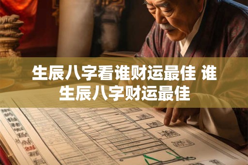 生辰八字看谁财运最佳 谁生辰八字财运最佳