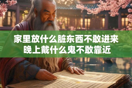 家里放什么脏东西不敢进来 晚上戴什么鬼不敢靠近
