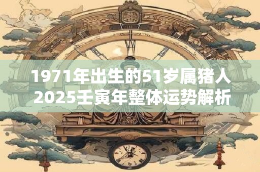 1971年出生的51岁属猪人 2025壬寅年整体运势解析