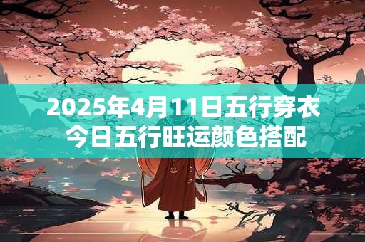 2025年4月11日五行穿衣 今日五行旺运颜色搭配