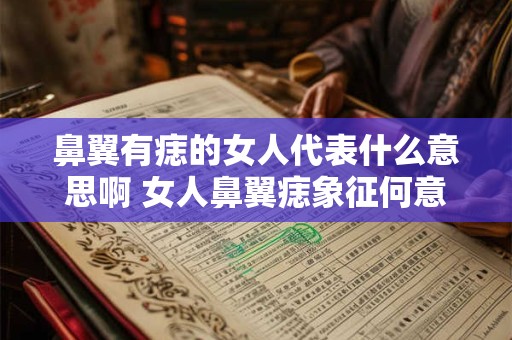 鼻翼有痣的女人代表什么意思啊 女人鼻翼痣象征何意