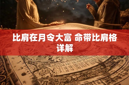 比肩在月令大富 命带比肩格详解