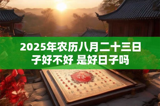 2025年农历八月二十三日子好不好 是好日子吗