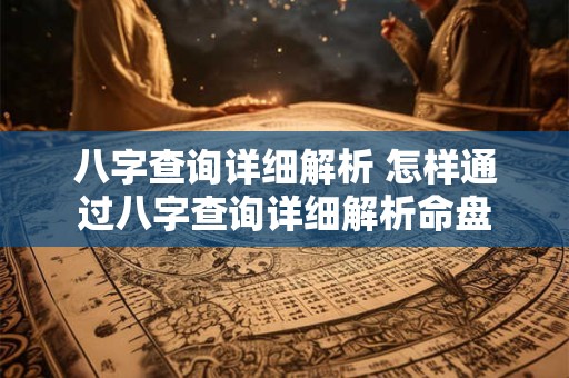 八字查询详细解析 怎样通过八字查询详细解析命盘