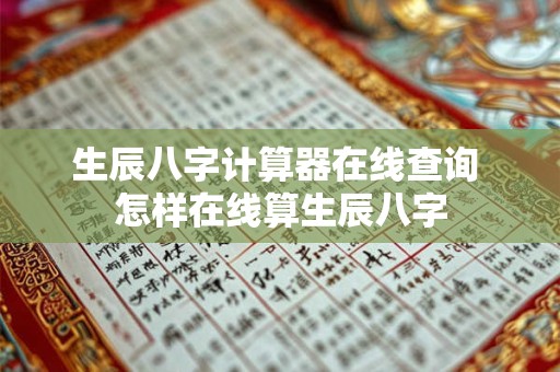 生辰八字计算器在线查询 怎样在线算生辰八字
