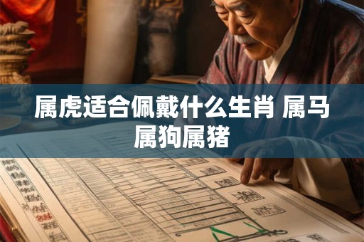 属虎适合佩戴什么生肖 属马属狗属猪