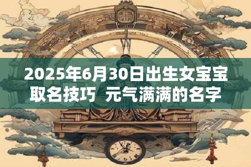 2025年6月30日出生女宝宝取名技巧  元气满满的名字