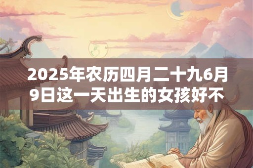 2025年农历四月二十九6月9日这一天出生的女孩好不好