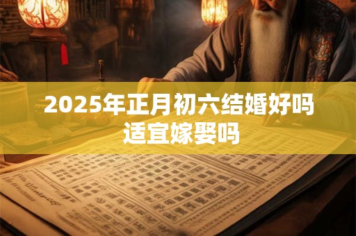 详细阅读:2025年正月初六结婚好吗 适宜嫁娶吗 2025年正月初六结婚好吗 适宜嫁娶吗