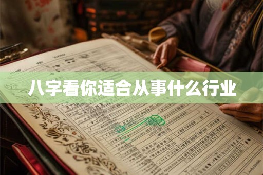 八字看你适合从事什么行业