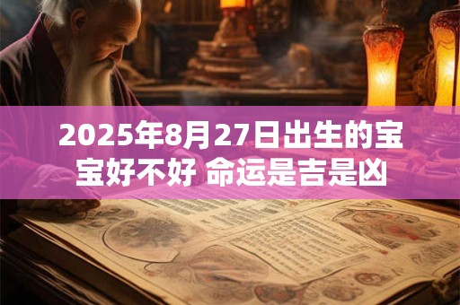 2026年8月27日出生的宝宝好不好 命运是吉是凶 2026年8月27日出生的宝宝好不好 命运是吉是凶