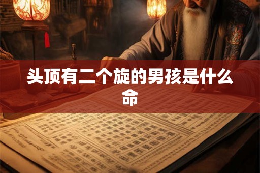 头顶有二个旋的男孩是什么命