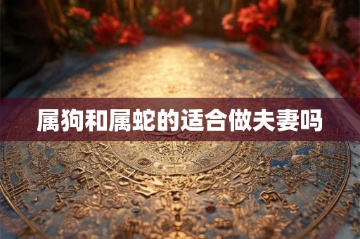 属狗和属蛇的适合做夫妻吗