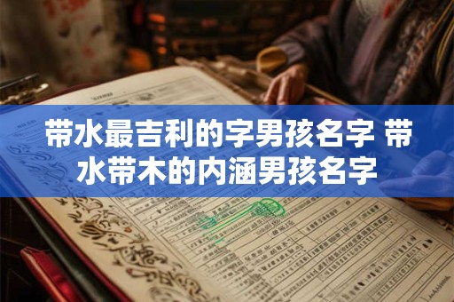 带水最吉利的字男孩名字 带水带木的内涵男孩名字
