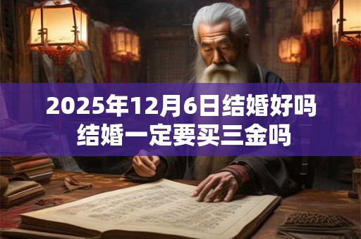 2025年12月6日结婚好吗 结婚一定要买三金吗