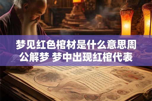 梦见红色棺材是什么意思周公解梦 梦中出现红棺代表什么