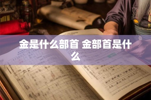 金是什么部首 金部首是什么