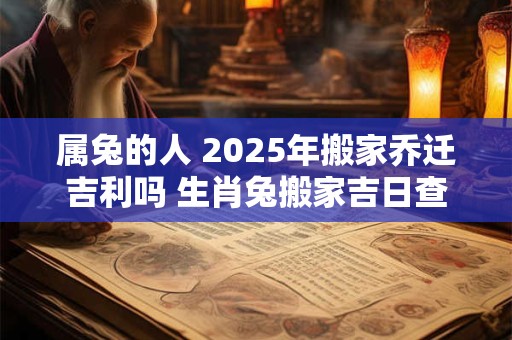 属兔的人 2025年搬家乔迁吉利吗 生肖兔搬家吉日查询
