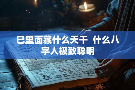 巳里面藏什么天干  什么八字人极致聪明