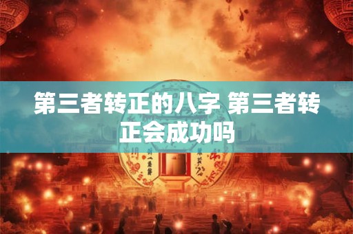 第三者转正的八字 第三者转正会成功吗