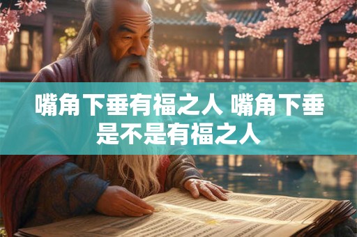 嘴角下垂有福之人 嘴角下垂是不是有福之人