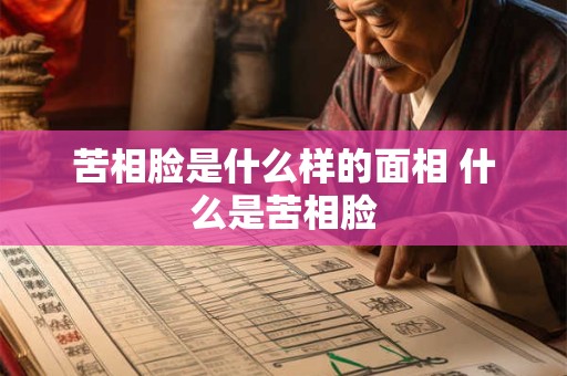 苦相脸是什么样的面相 什么是苦相脸