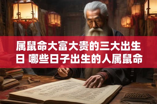 属鼠命大富大贵的三大出生日 哪些日子出生的人属鼠命大富大贵