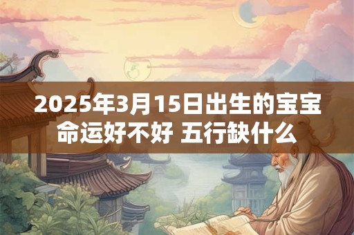2025年3月15日出生的宝宝命运好不好 五行缺什么