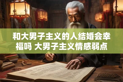 和大男子主义的人结婚会幸福吗 大男子主义情感弱点