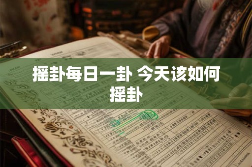 摇卦每日一卦 今天该如何摇卦