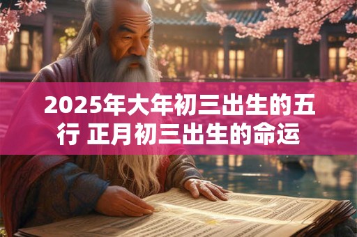 2025年大年初三出生的五行 正月初三出生的命运
