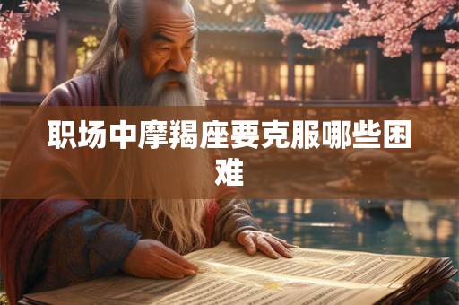 职场中摩羯座要克服哪些困难
