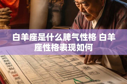 白羊座是什么脾气性格 白羊座性格表现如何