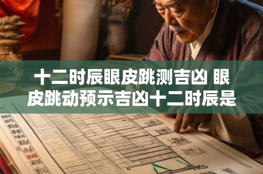十二时辰眼皮跳测吉凶 眼皮跳动预示吉凶十二时辰是否有讲究