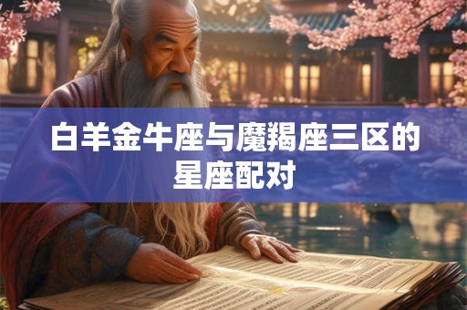 白羊金牛座与魔羯座三区的星座配对
