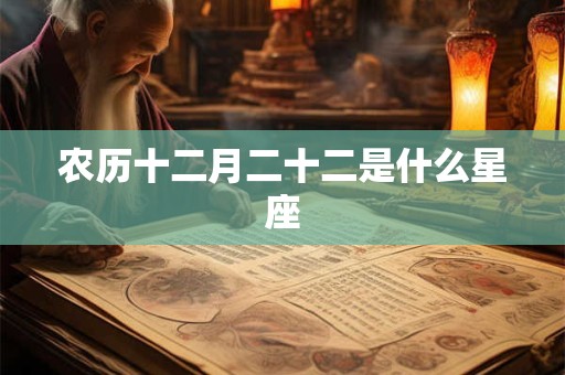 农历十二月二十二是什么星座
