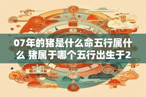 07年的猪是什么命五行属什么 猪属于哪个五行出生于2007年