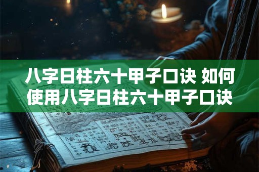 八字日柱六十甲子口诀 如何使用八字日柱六十甲子口诀