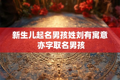 新生儿起名男孩姓刘有寓意 亦字取名男孩