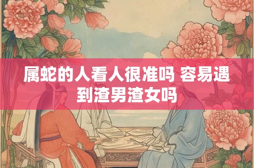 属蛇的人看人很准吗 容易遇到渣男渣女吗 属蛇的人看人很准吗 容易遇到渣男渣女吗