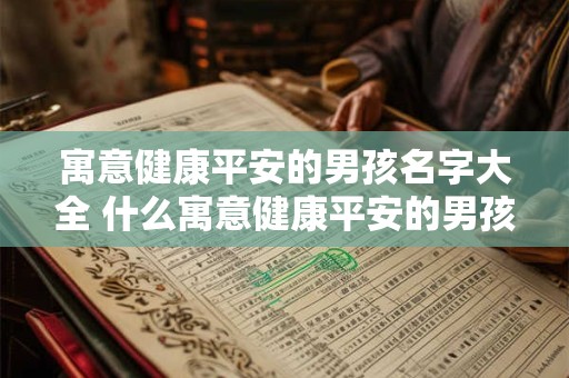 寓意健康平安的男孩名字大全 什么寓意健康平安的男孩名字大全