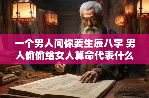 一个男人问你要生辰八字 男人偷偷给女人算命代表什么