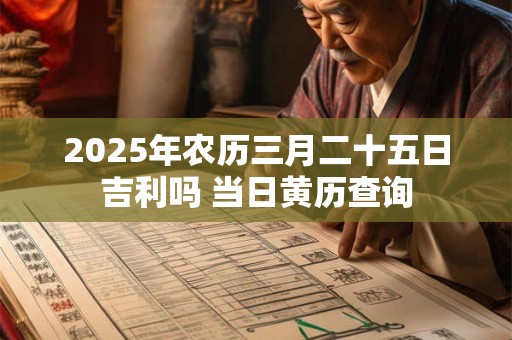 2025年农历三月二十五日吉利吗 当日黄历查询