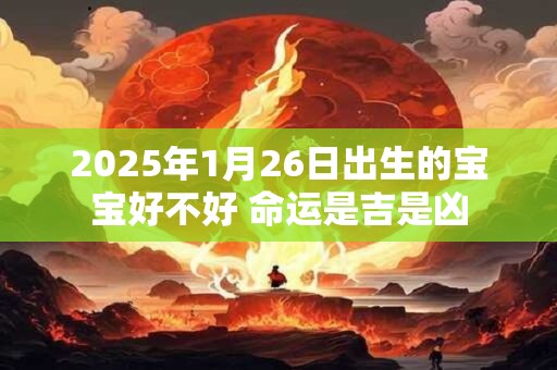 2025年1月26日出生的宝宝好不好 命运是吉是凶