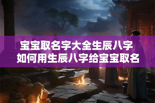 宝宝取名字大全生辰八字 如何用生辰八字给宝宝取名