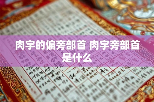 肉字的偏旁部首 肉字旁部首是什么