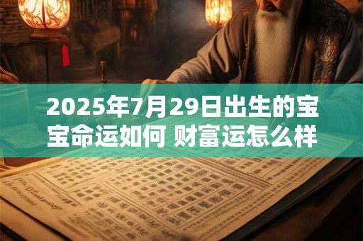 2025年7月29日出生的宝宝命运如何 财富运怎么样