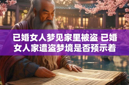 已婚女人梦见家里被盗 已婚女人家遭盗梦境是否预示着什么