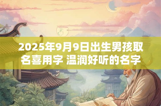 2025年9月9日出生男孩取名喜用字 温润好听的名字