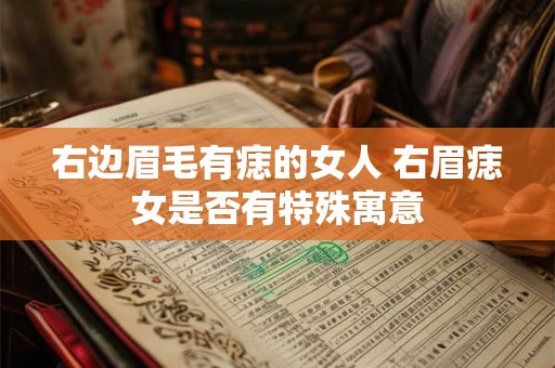 右边眉毛有痣的女人 右眉痣女是否有特殊寓意